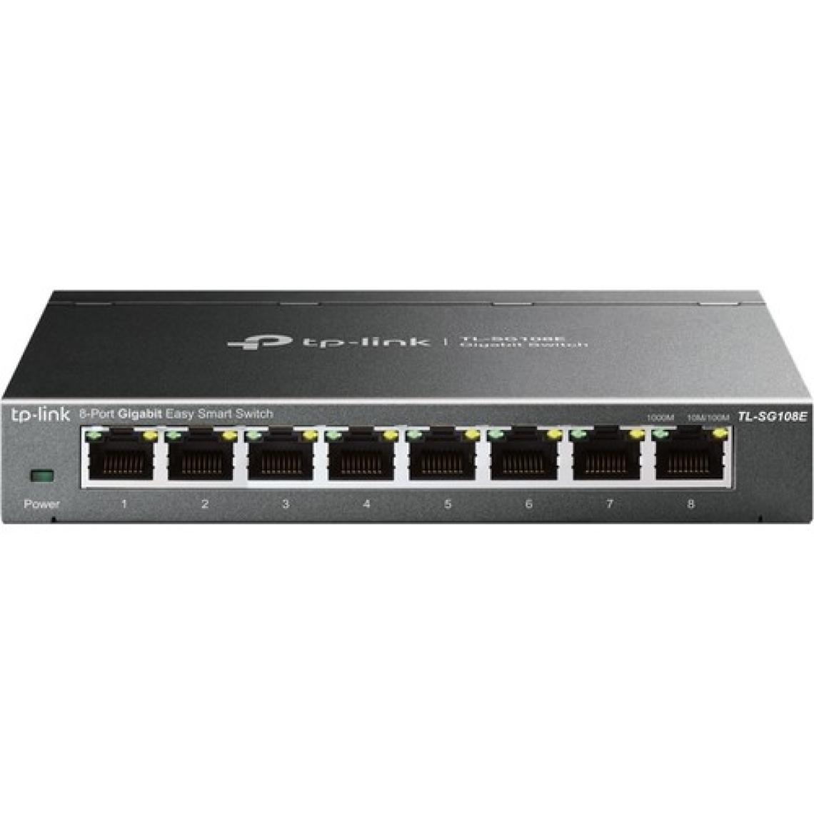 TP-Link TL-SG108E 8 Port 10-100-1000 Mbps Easy Smart Switch Çelik Kasa