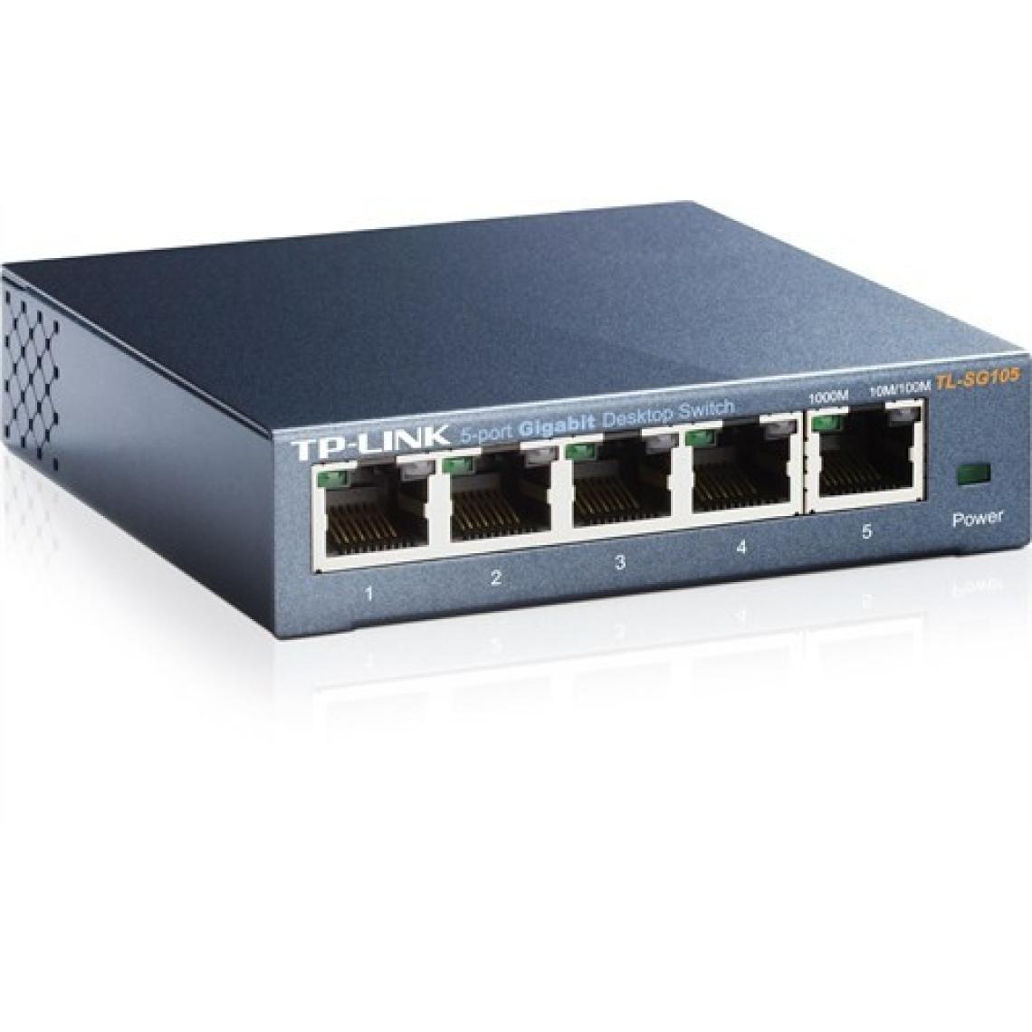 TP-Link TL-SG105, 5-Port 10/100/1000Mbps Qos Destekli Tak ve Kullan % 65 Enerji Tasarruflu Gigabit Switch