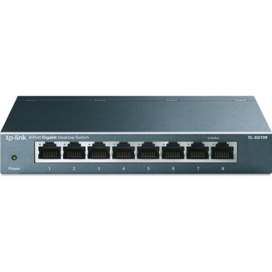 TP-Link TL-SG108 8 Port 10-100-1000 Mbps Switch Çelik Kasa