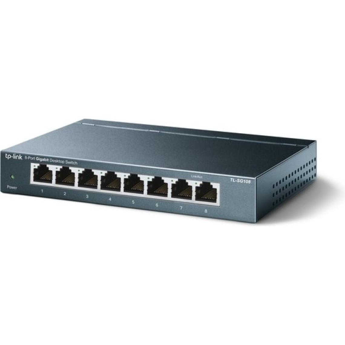TP-Link TL-SG108 8 Port 10-100-1000 Mbps Switch Çelik Kasa
