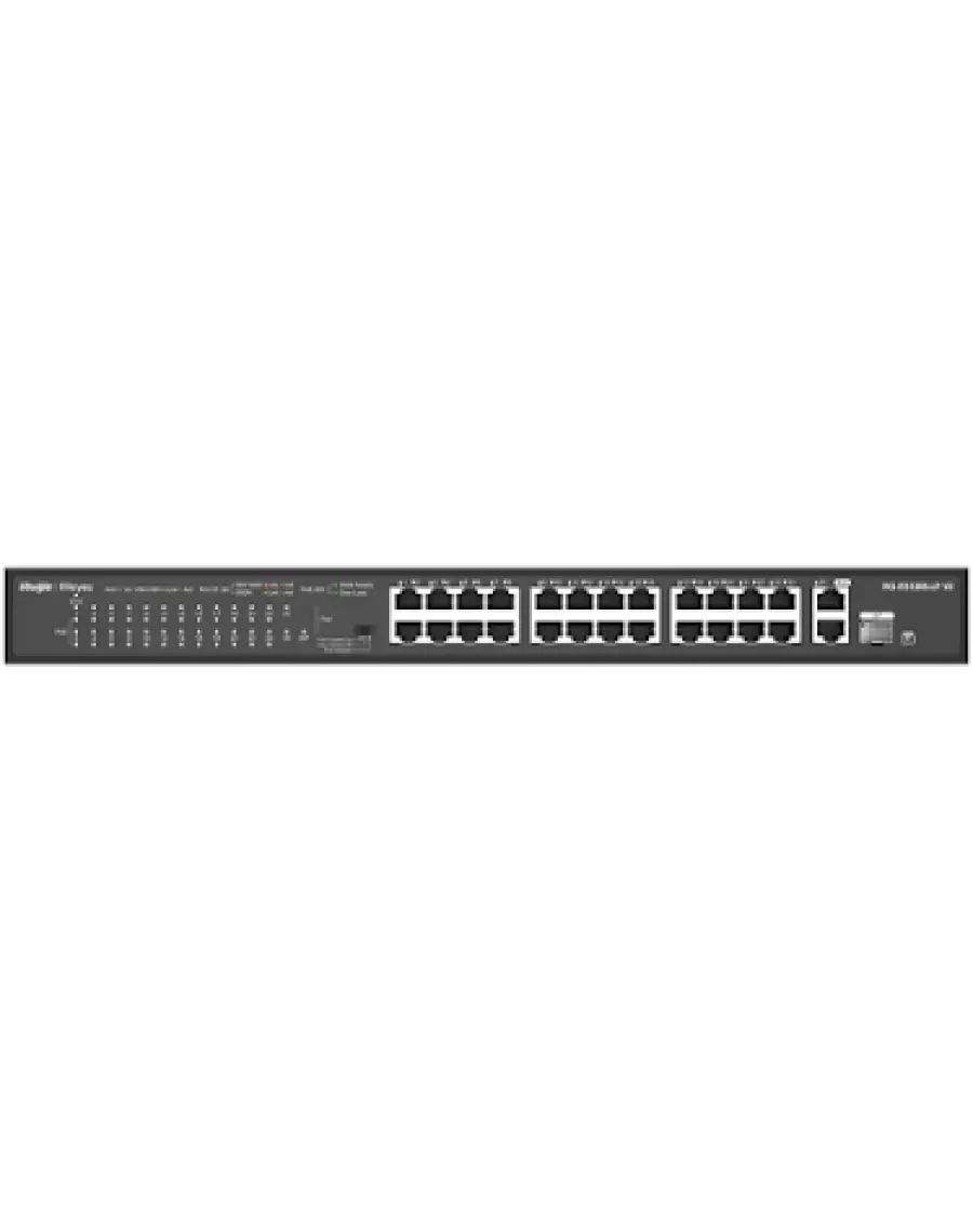 Ruijie RG-ES126S-LP  24PORT 10/100 180W Full Poe 1x Gigabit Uplınk Yönetilemez Poe Switch