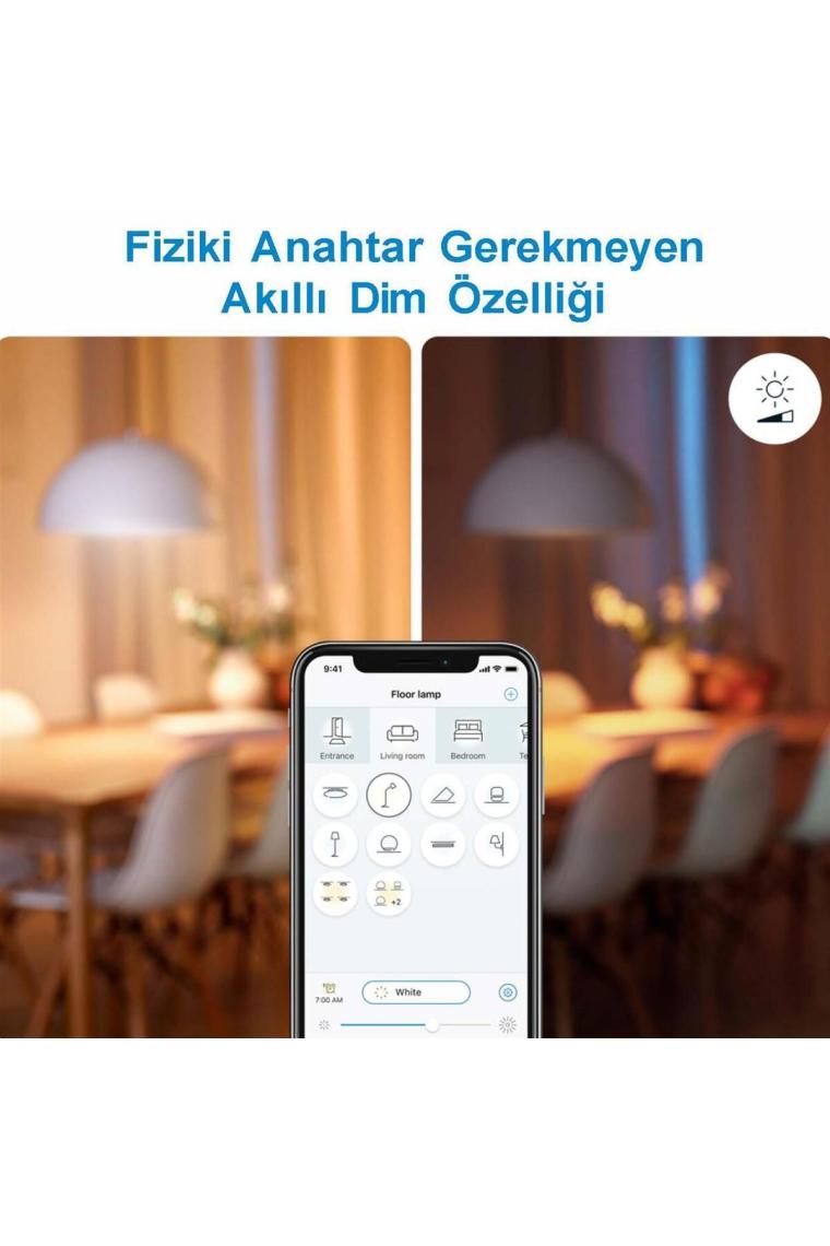 Wi Fi Renkli Ambiyans Akıllı Ampul 100w A67 E27 Normal Duy