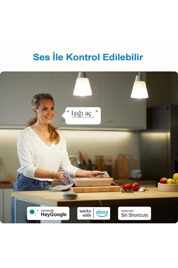 Wi Fi Renkli Ambiyans Akıllı Ampul 100w A67 E27 Normal Duy