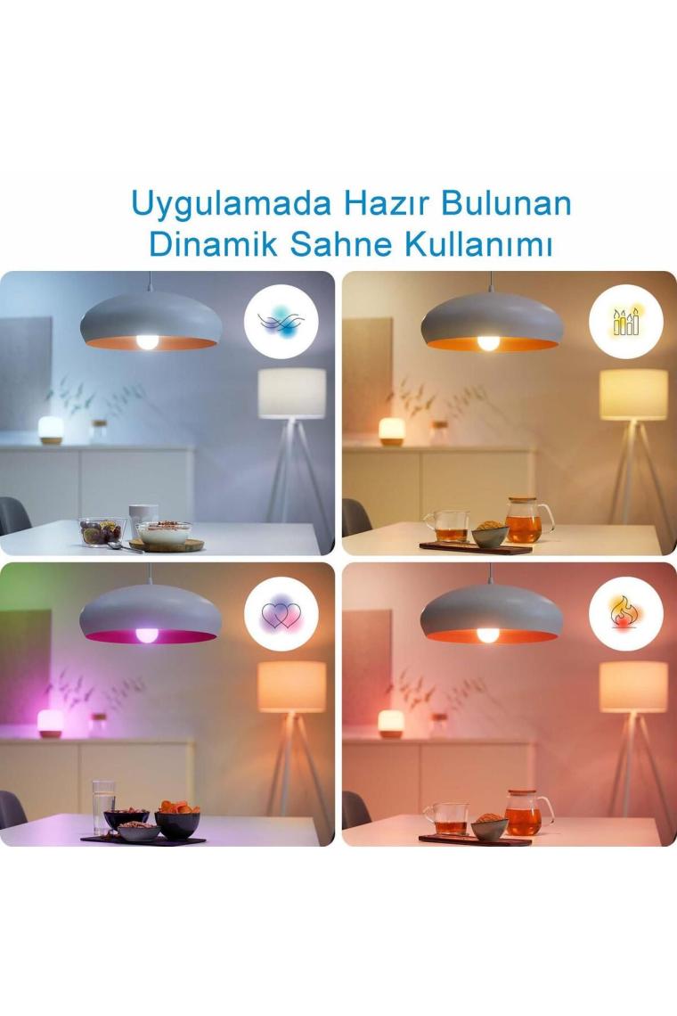Wi Fi Renkli Ambiyans Akıllı Ampul 100w A67 E27 Normal Duy