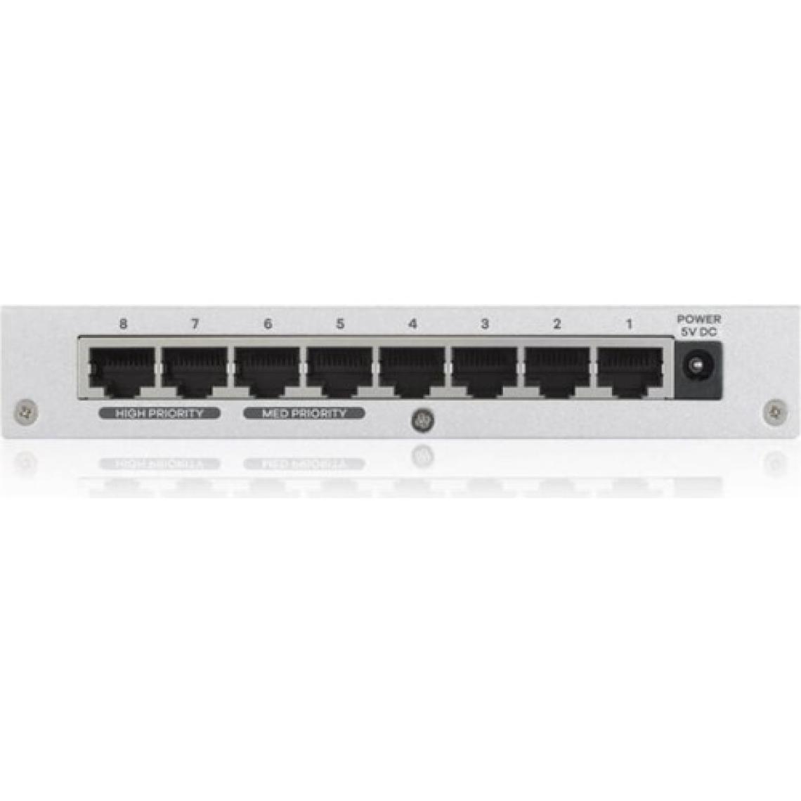 Zyxel GS-108B Gigabit  8 Port 10/100/1000Mbps  Tak-Kullan Port-Önceliklendirme Destekli Switch