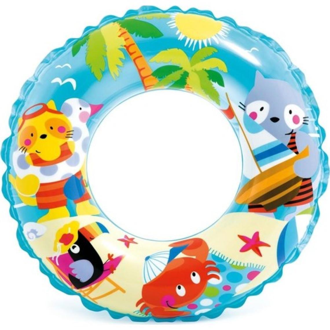 İntex Şeffaf Baskılı Şişme Simit 61 Cm
