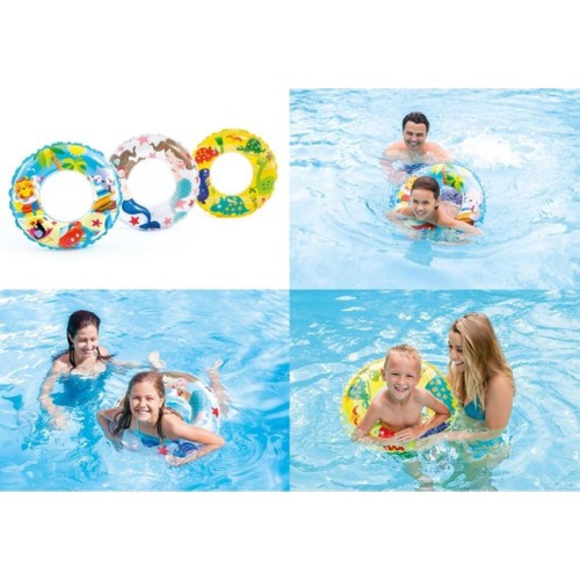 İntex Şeffaf Baskılı Şişme Simit 61 Cm
