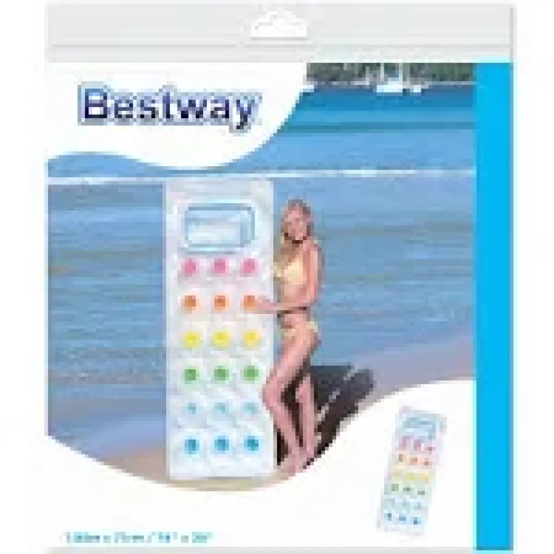 Bestway Pencereli Bardaklı Şeffaf Deniz Yatağı 188 x 71 cm