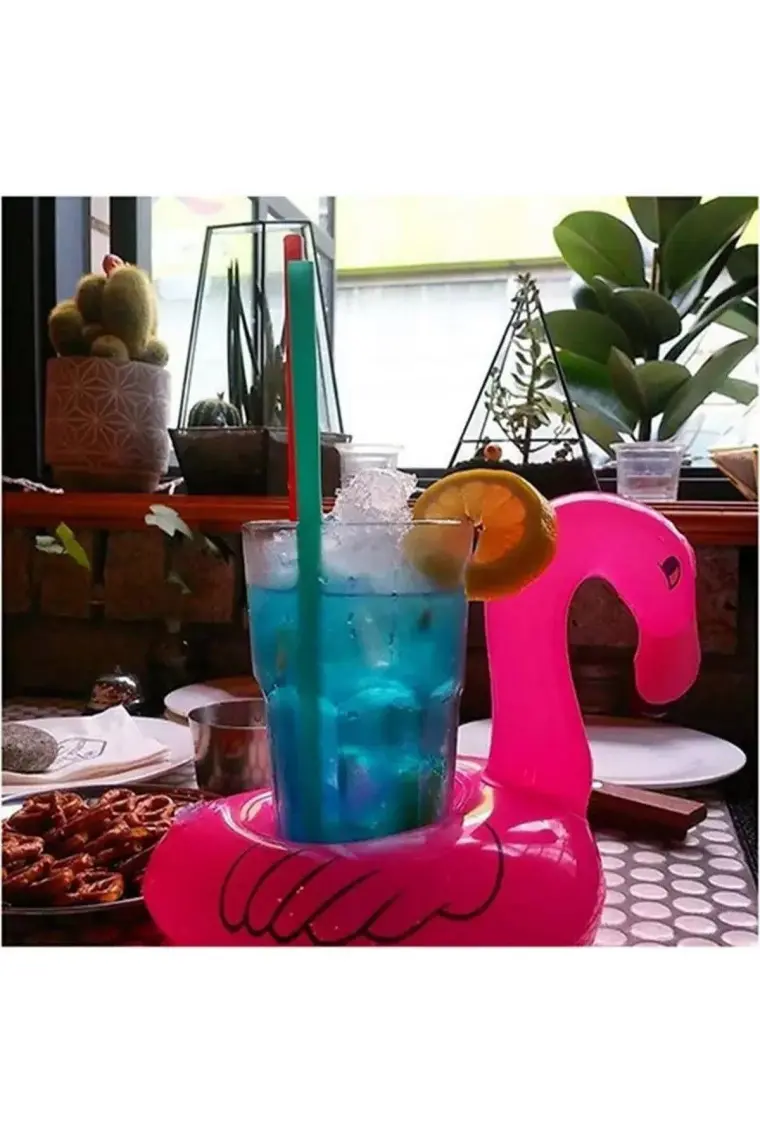 Flamingo Şişme Havuz Deniz Bardak Tutucu Float Bar