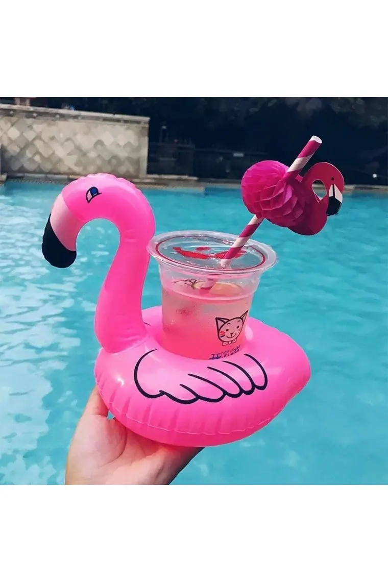 Flamingo Şişme Havuz Deniz Bardak Tutucu Float Bar