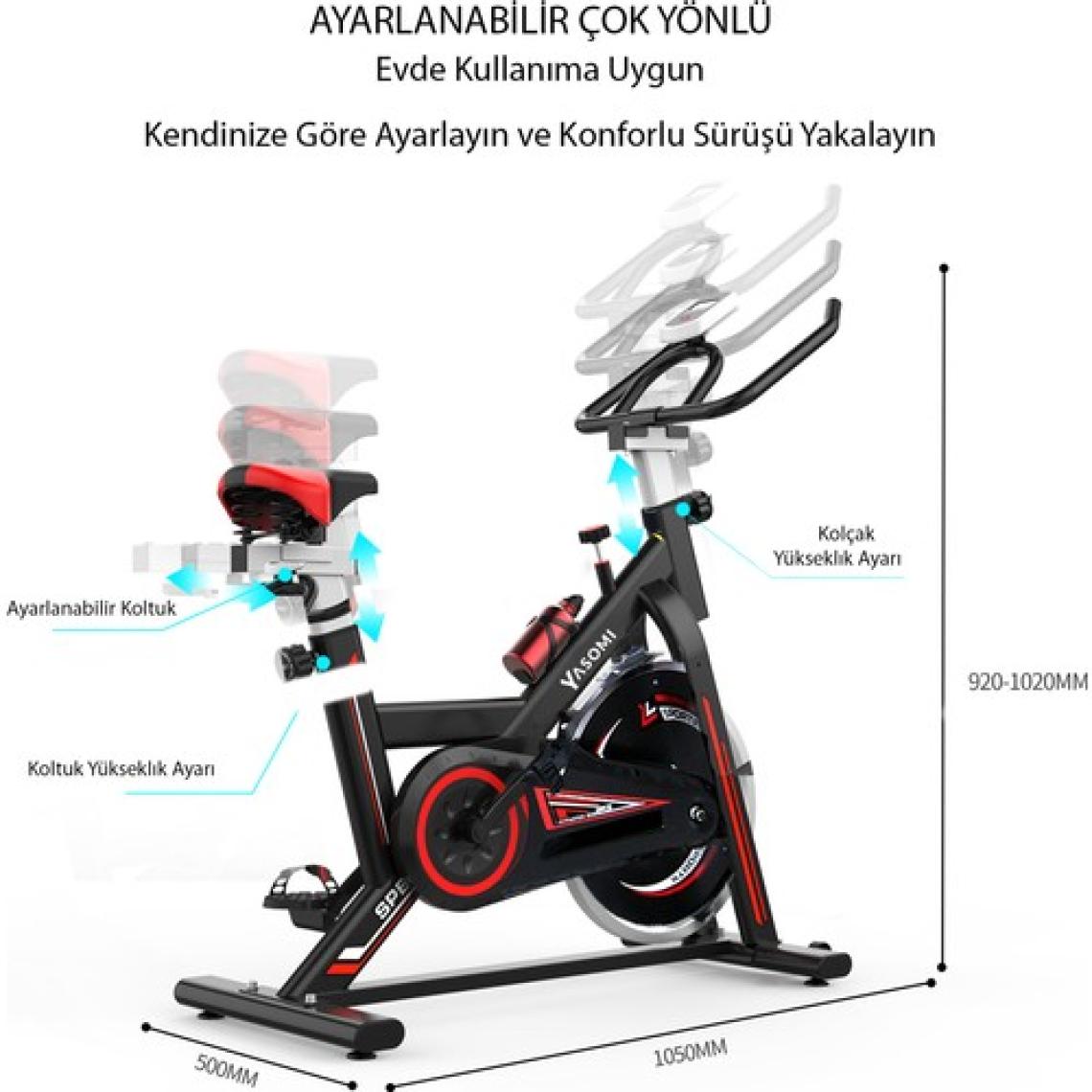 Yasomi Ysm X-Speed  Profesyonel Spinning Bike 150 kg Kapasiteli Fitness ve Kondisyon Egzersiz Bisikleti