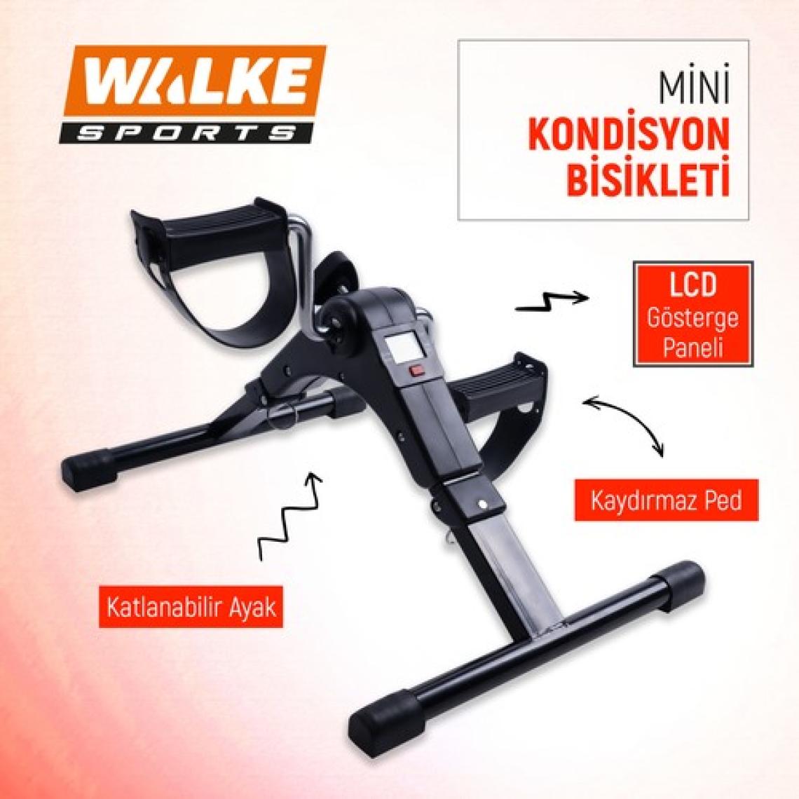 Walke Mini Kondisyon Bisikleti El Ayak Bisikleti Göstergeli Portatif Mini Bike