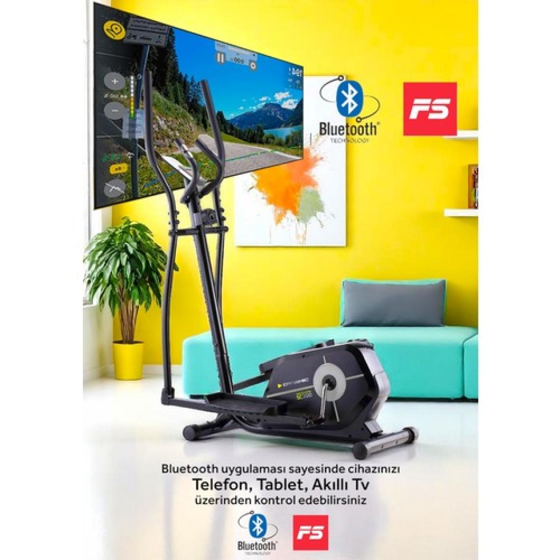 Dynamic Voit Garantili SC300 Smart Bluetooth'lu Manyetik Eliptik Kondisyon Bisikleti, Sessiz Çalışır, Elden Nabız Ölçer