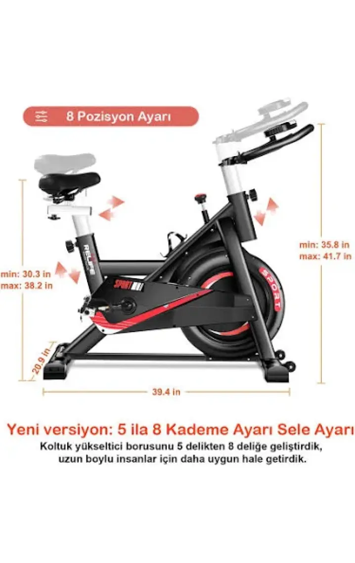 Relife Spin Bike Dikey Kondisyon Bisikleti KR-707