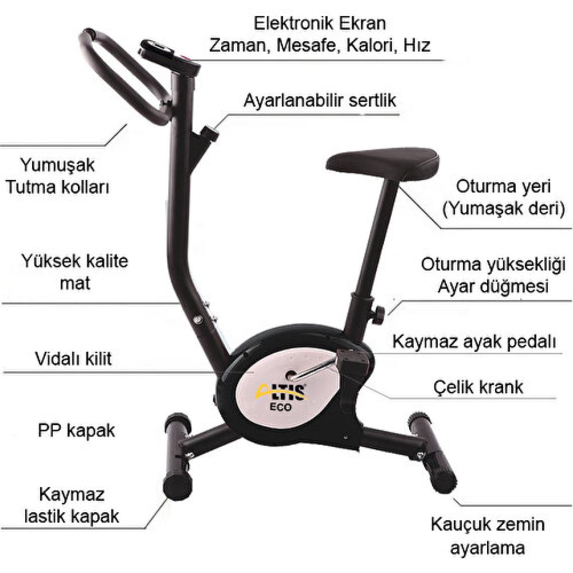 Altis Eco Plus Siyah Dikey Kondisyon Bisikleti