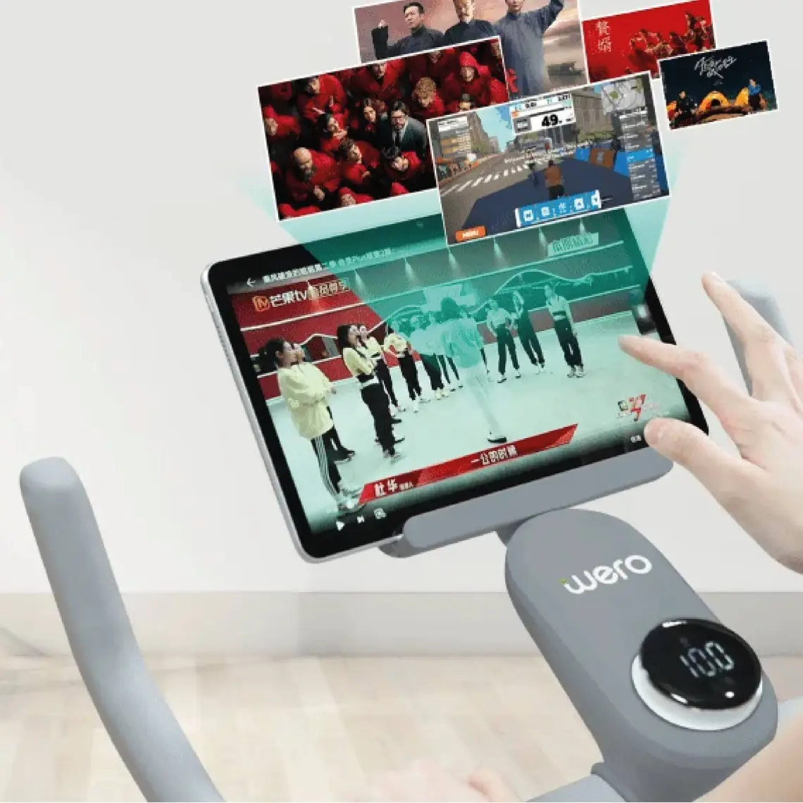 Wero AI-05 Smart Spin Bike PRO(Coaching, Training, Racing, Auto Cadence, VR, AR, AI)