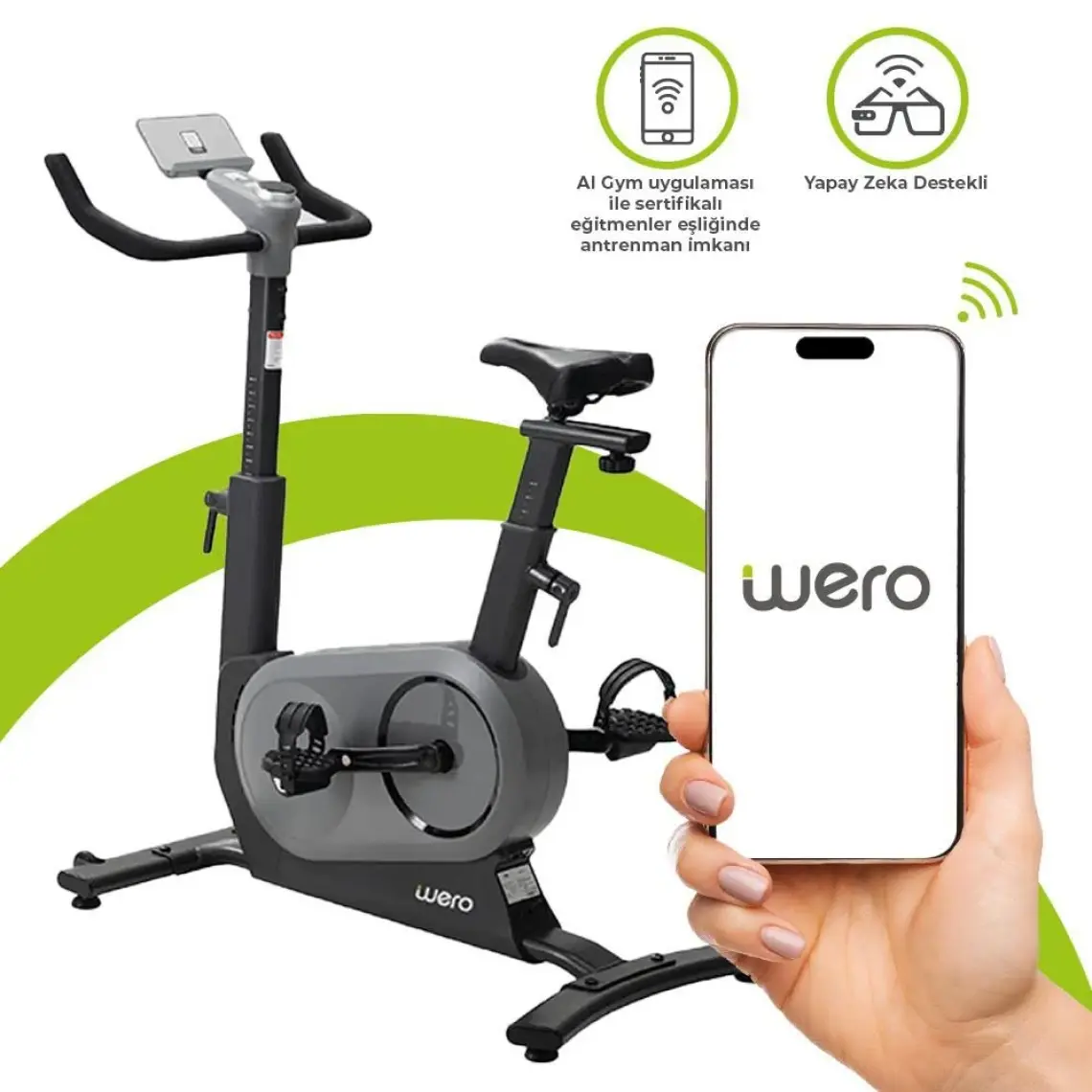 Wero AI-05 Smart Spin Bike PRO(Coaching, Training, Racing, Auto Cadence, VR, AR, AI)