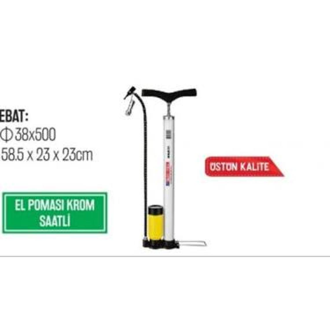 Baytech Baytec Bisiklet Pompası Elden Basmalı Saatli Krom MK4820 6002