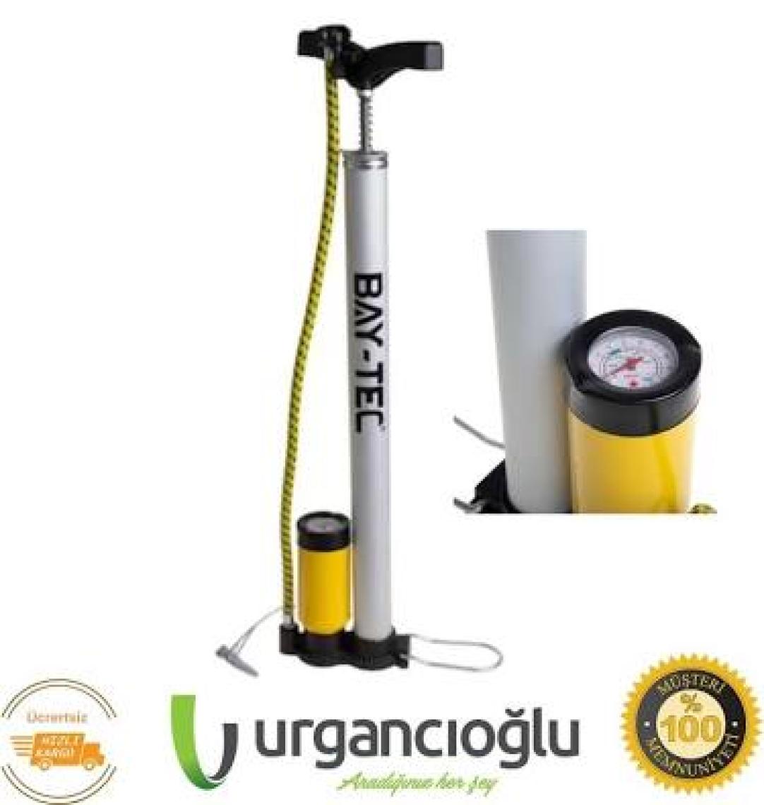 Baytech Baytec Bisiklet Pompası Elden Basmalı Saatli Krom MK4820 6002