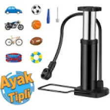 Badem10 Küçük Ayak Tipi Pompa Tekli Teker Araç Bisiklet Top Bot Lastik Şambrel Şişirme Pompası 1 Adet