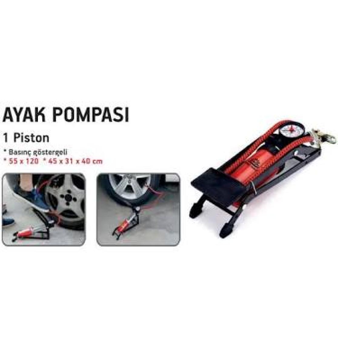 Cmc Tools Ayak Pompası Tek Piston Basınç Göstergeli 6775
