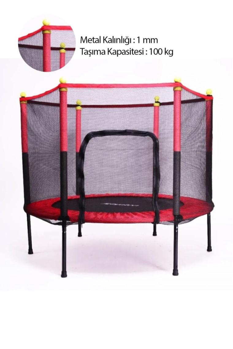 Leyaton Fileli Büyük Boy Trambolin 140 cm Çap 120 kg Taşıma Kapasitesi