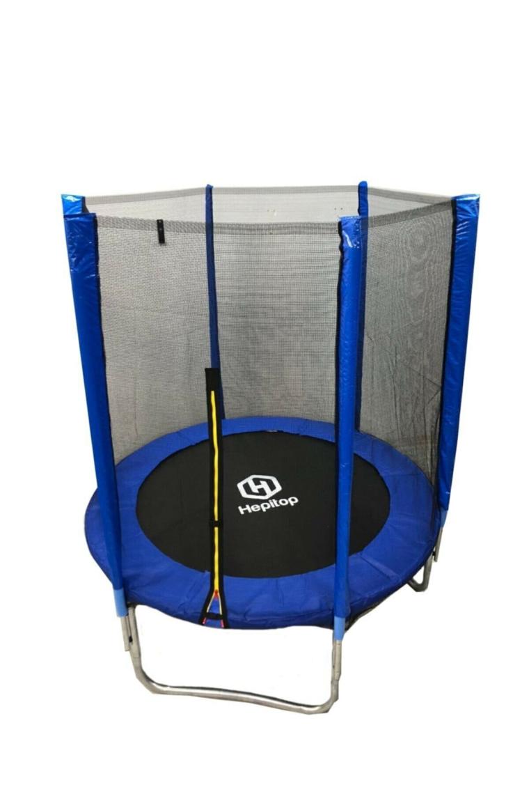 Hepitop 183 cm Çatılı Trambolin Fileli Outdoor Bahçe Tipi Şapkalı Trambolin