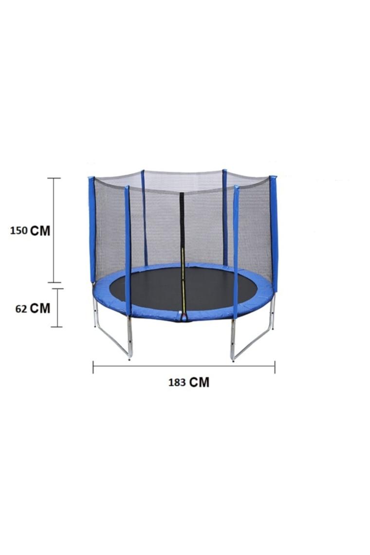 Hepitop 183 cm Çatılı Trambolin Fileli Outdoor Bahçe Tipi Şapkalı Trambolin