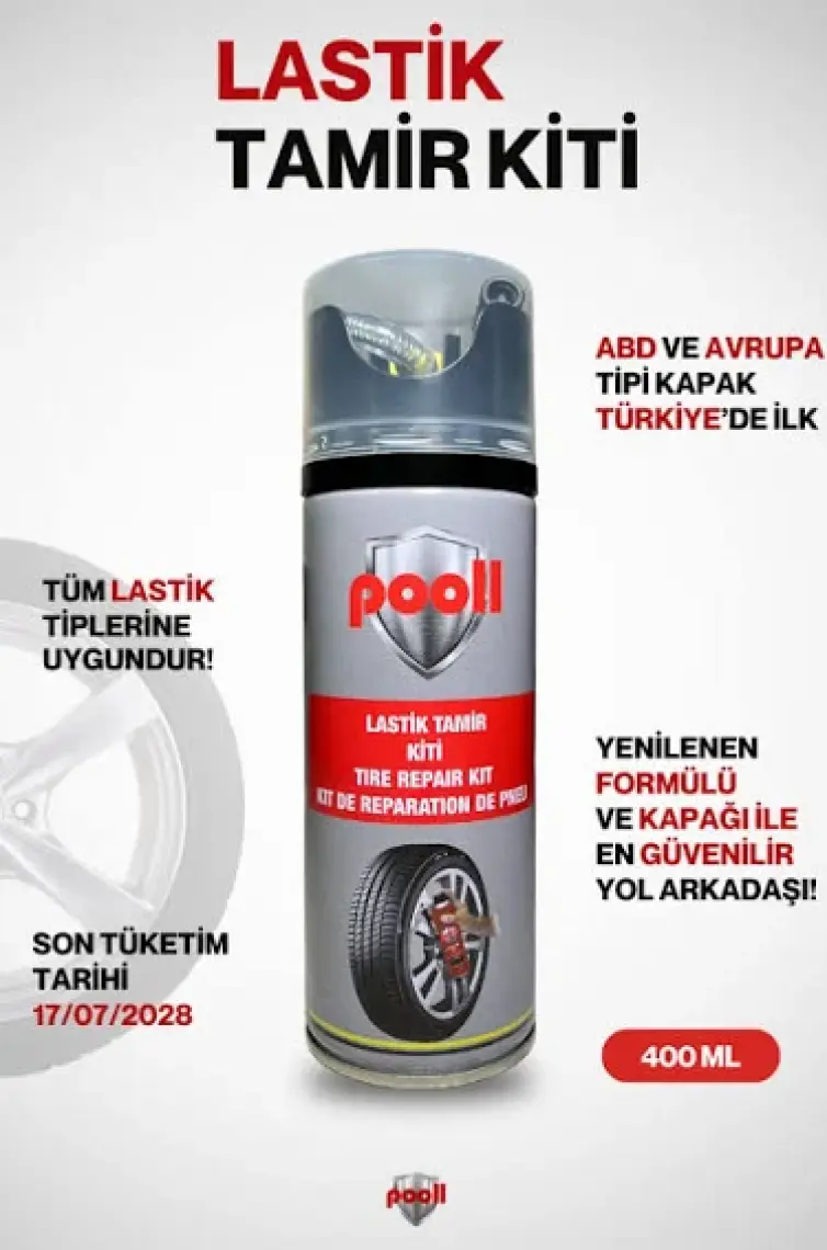 POOLL Lastik Tamir Kiti Köpüğü 400 Ml