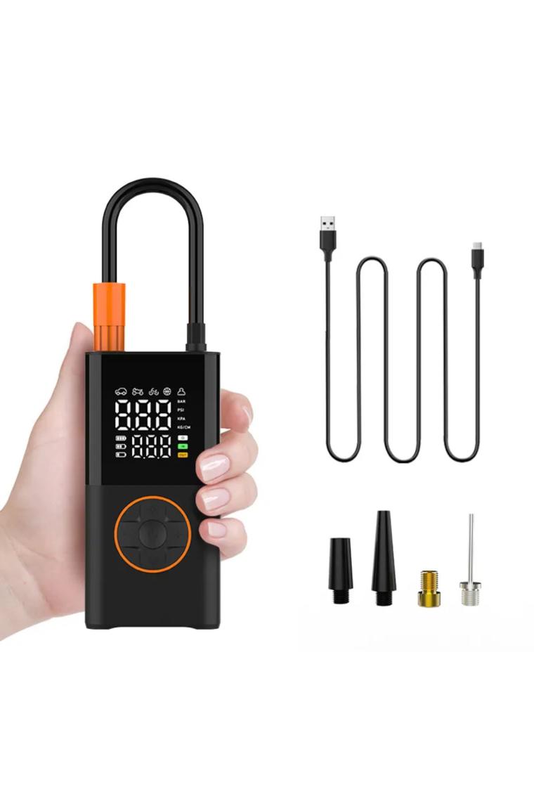 Yeni Model Auhma 3600 Mah Şarjlı Hava Pompası Araç Lastik, Bisiklet, Top Şişirme Oto Hava Kompresörü