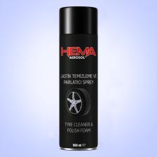 Oto Lastik Parlatıcı ve Temizleme Spreyi Aerosol 500 Ml.
