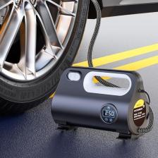 Coofbe 120W Dc 12V Akıllı Çip Korumalı Kablolu LED Ekran Araç Lastik Pompa Kompresör Lastik Şişirme