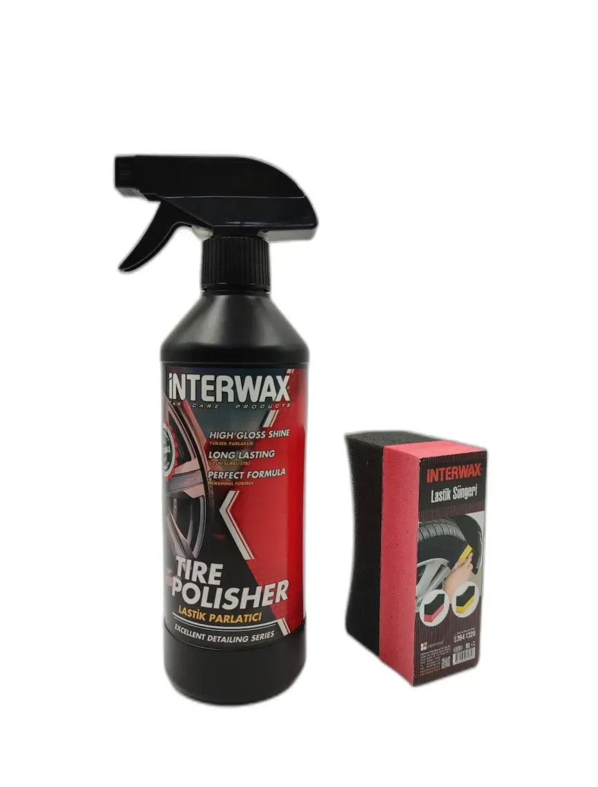 Interwax Lastik Parlatıcı 500 ml & Lastik Süngeri