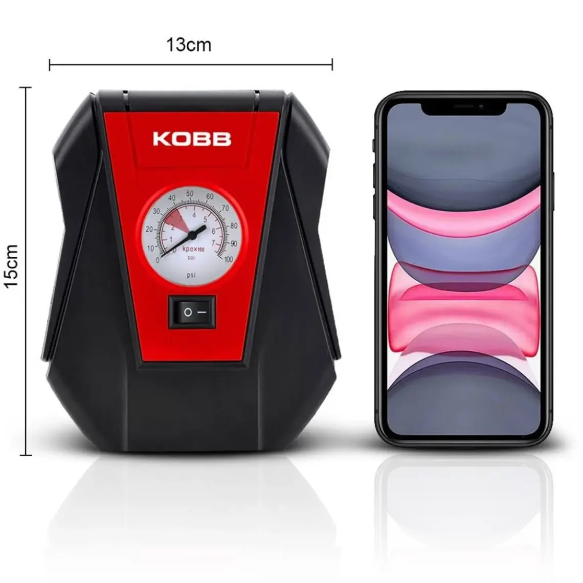 Kobb KB100 12VOLT 100 Psı Analog Göstergeli Hava Lastik Şişirme Pompası