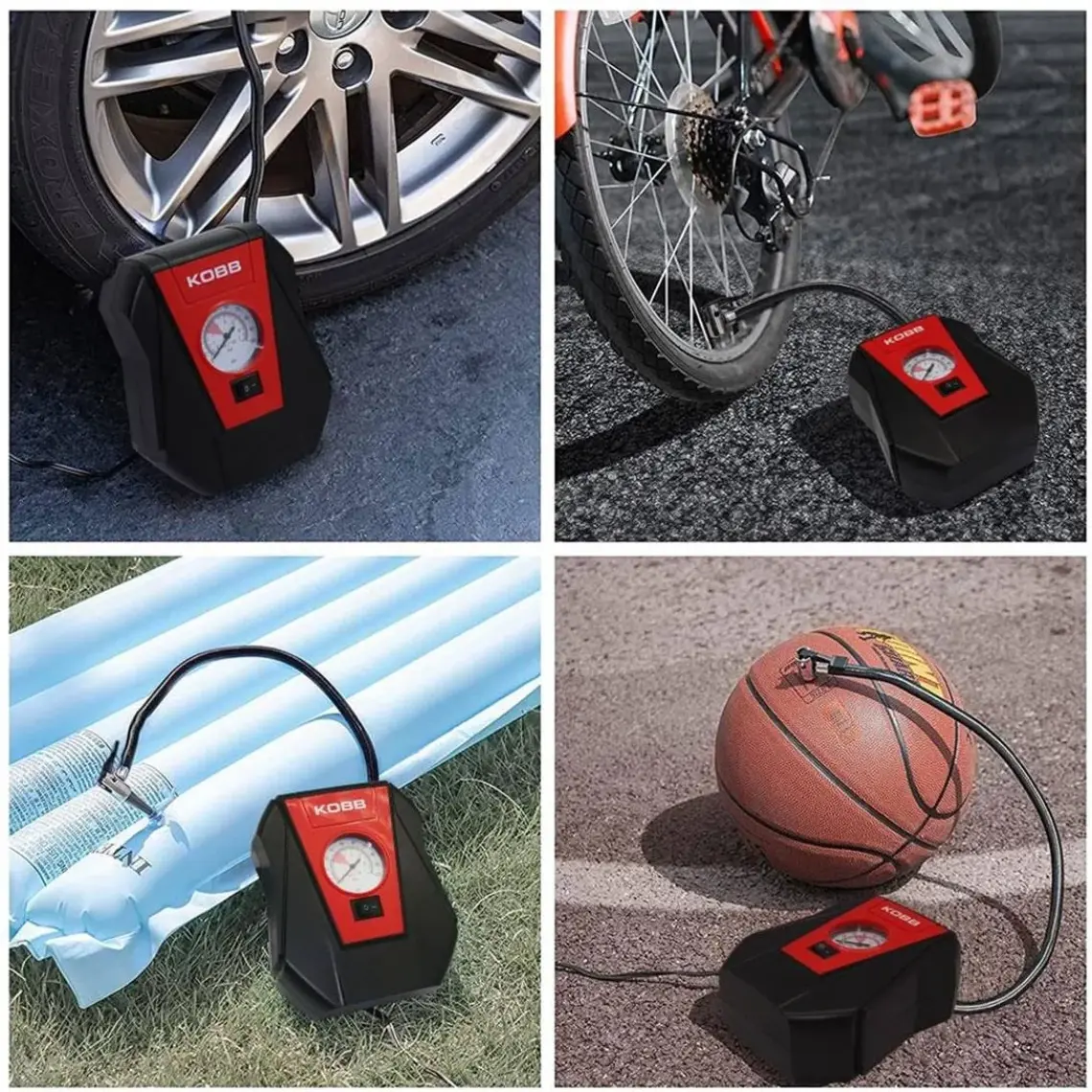 Kobb KB100 12VOLT 100 Psı Analog Göstergeli Hava Lastik Şişirme Pompası