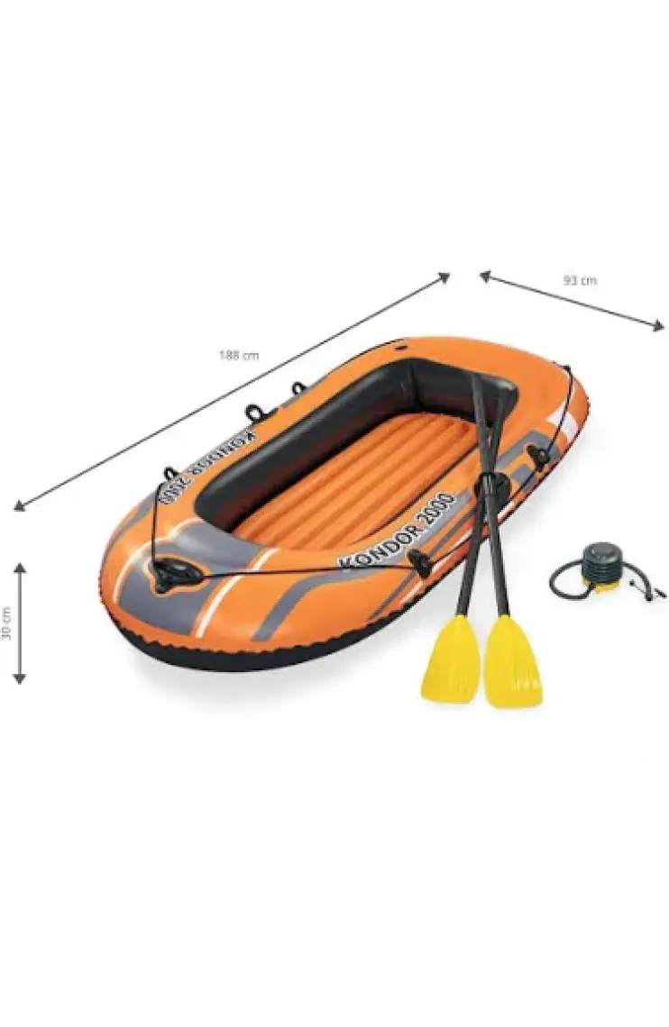 intex Bestway Kondor 2 Kişilik Bot Kürek Pompa Set 61062