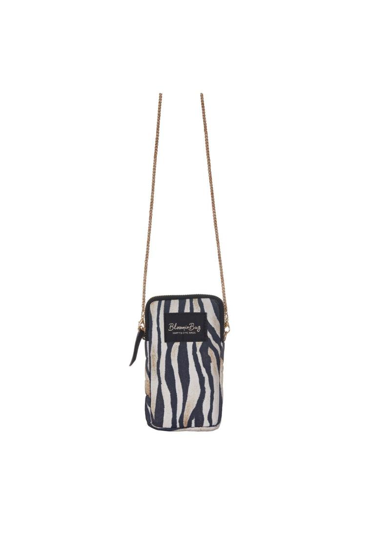 Stripy Tricky Zebra Desenli Cep Telefon Çantası