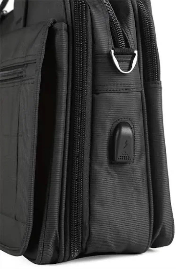 Ççs 71243 Gri Kumaş Laptop Bölmeli Evrak Çantası