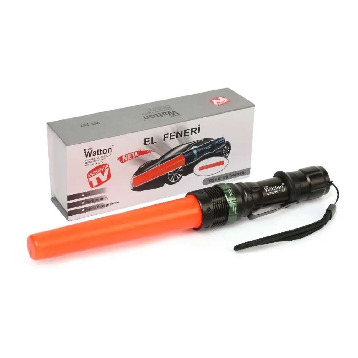 Watton WT-267 Q5 LED Güçlü Pilli El Feneri