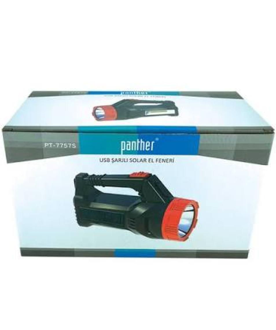 Panther PT-7757S USB Şarjlı Solar El Feneri