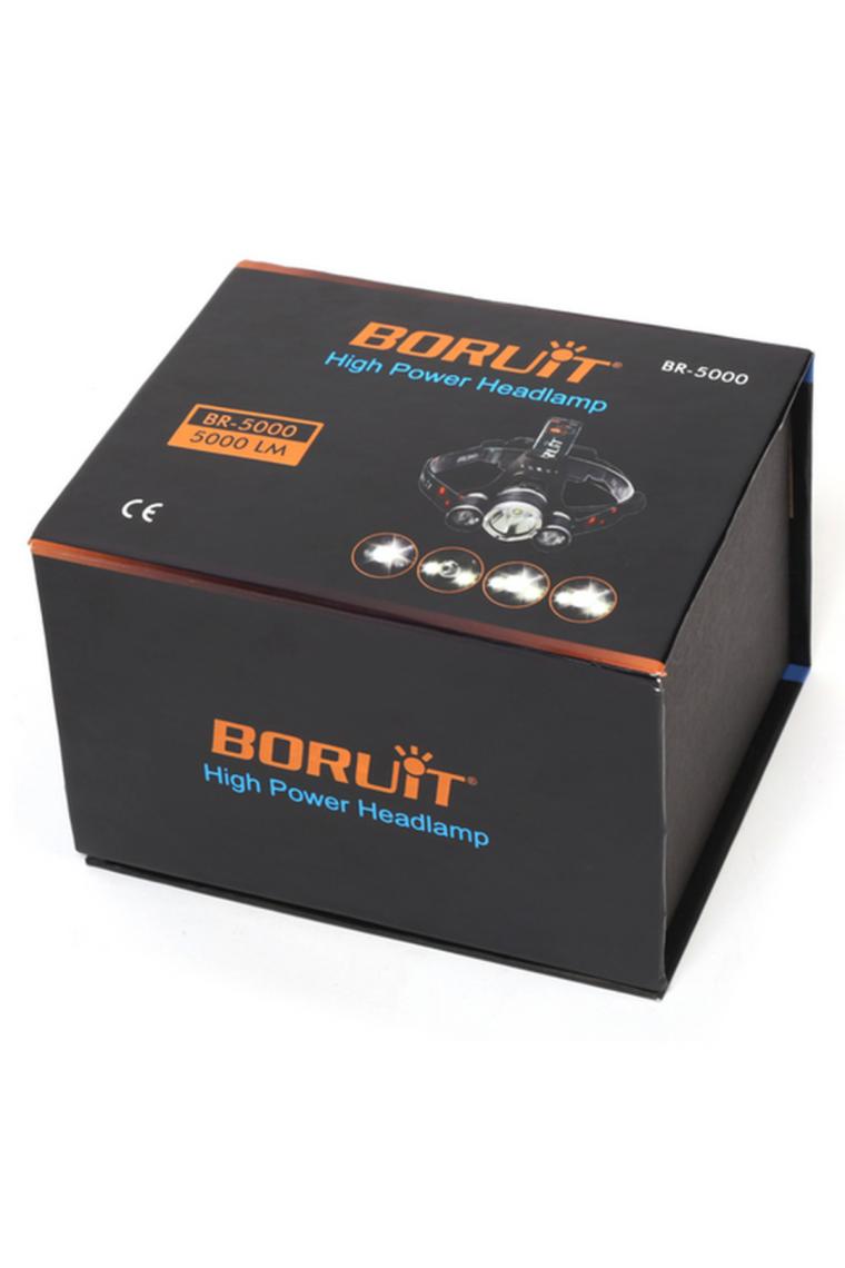 Ozcmax Boruit T6 Kafa Feneri 5000 Lumens 3xcree Xm-T6+2r5 Lamba LED Kamp Lambası