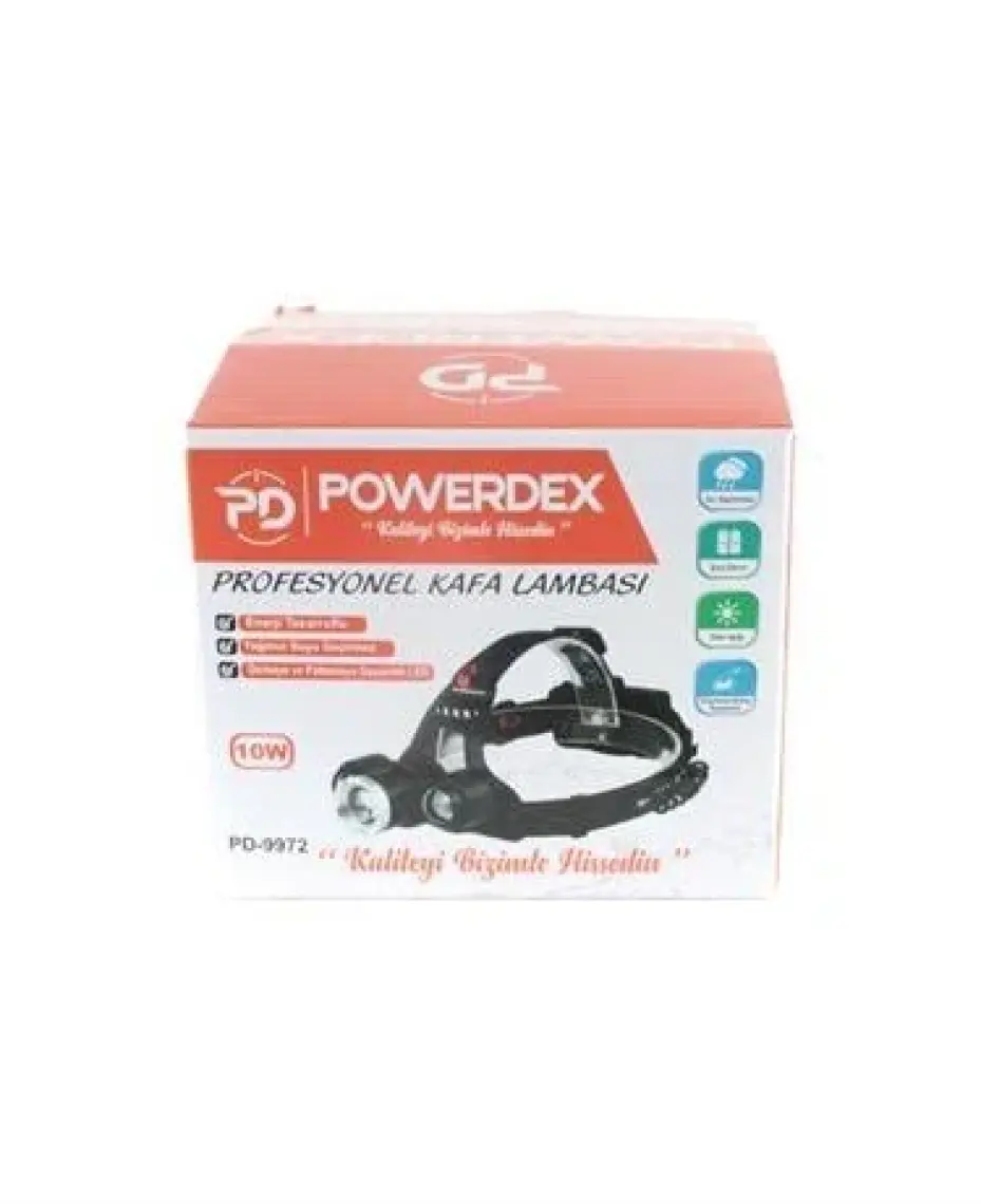 Powerdex PD-9972 Profesyonel Kafa Lambası Gece Feneri