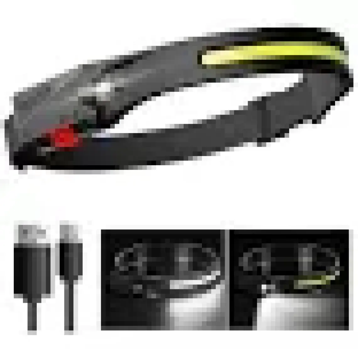 PS-001 5 Aydınlatma Modlu Cob LED Sensörlü USB Şarj  Edilebilir Dahili Pilli Kafa Lambası