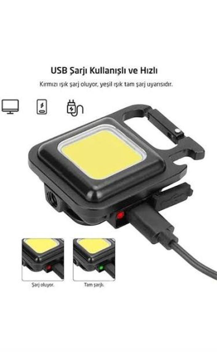 Rox 0229 Outdoor Anahtarlık Şarjlı LED Fener 350 Lümen
