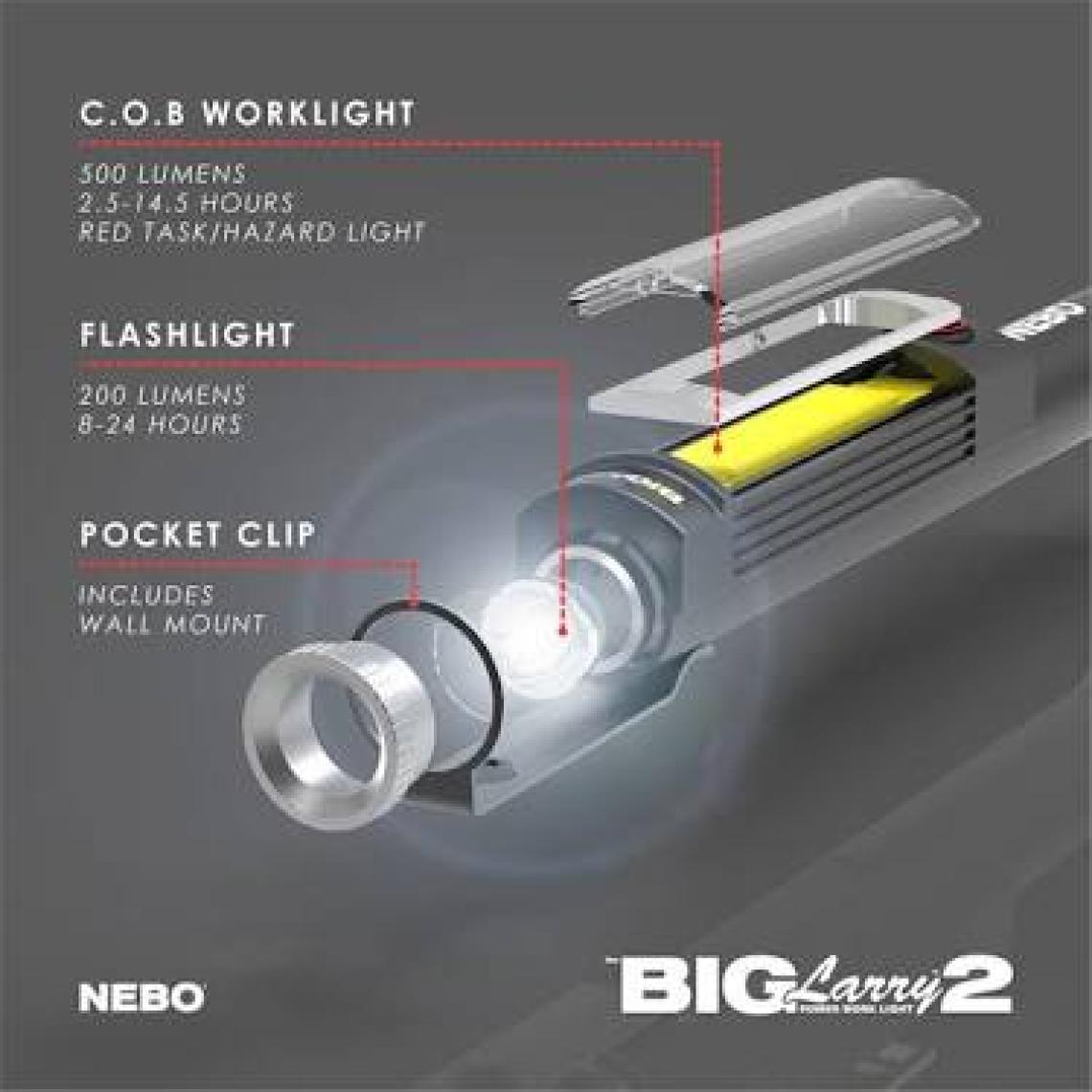 Nebo Nebo Big Larry2 500 Lümen Led Fener Fener
