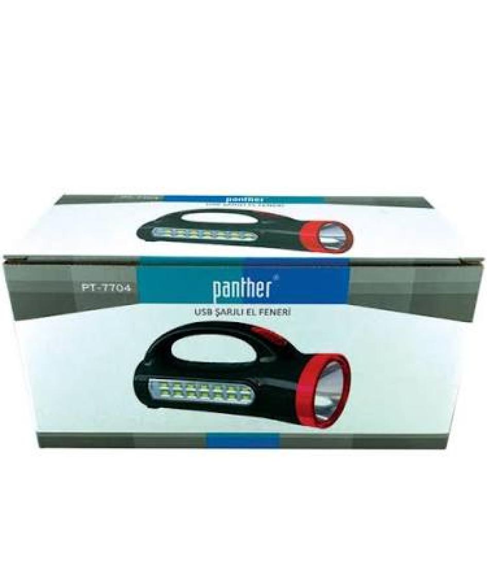 Panther USB Şarjlı LED El Feneri PT-7704