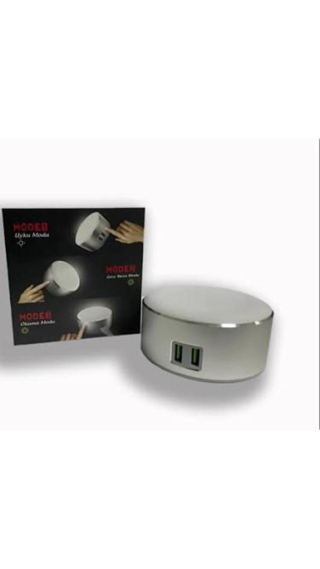 Sword 2.4 Amper Çift USB Li  Ayarlanabilir LED Lamba