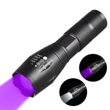 Çift Fonksiyonlu Ultraviyole Mor Işık Ve Xml-t6 El Feneri Dual Mode 2000 Lümens