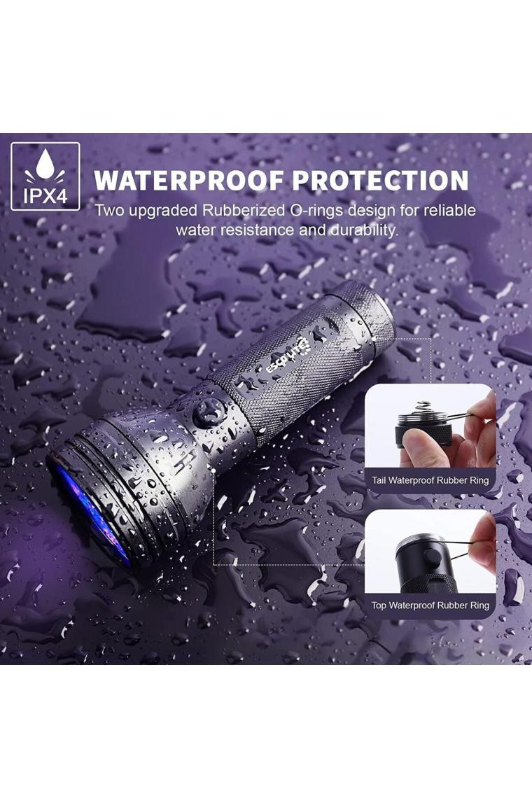 51 Led Mor Işık Uv El Feneri Ultraviyole Blacklight