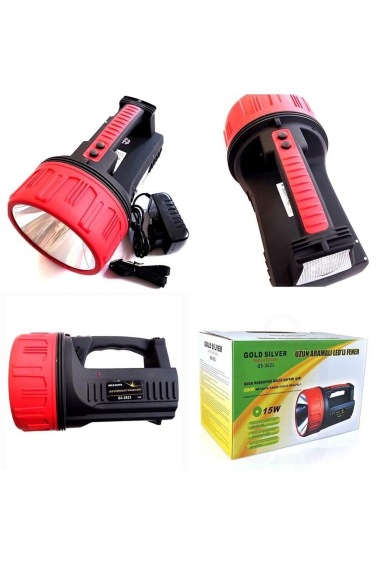 Gold Silver Gs-2621 15 Watt Şarjlı El Feneri Projektör